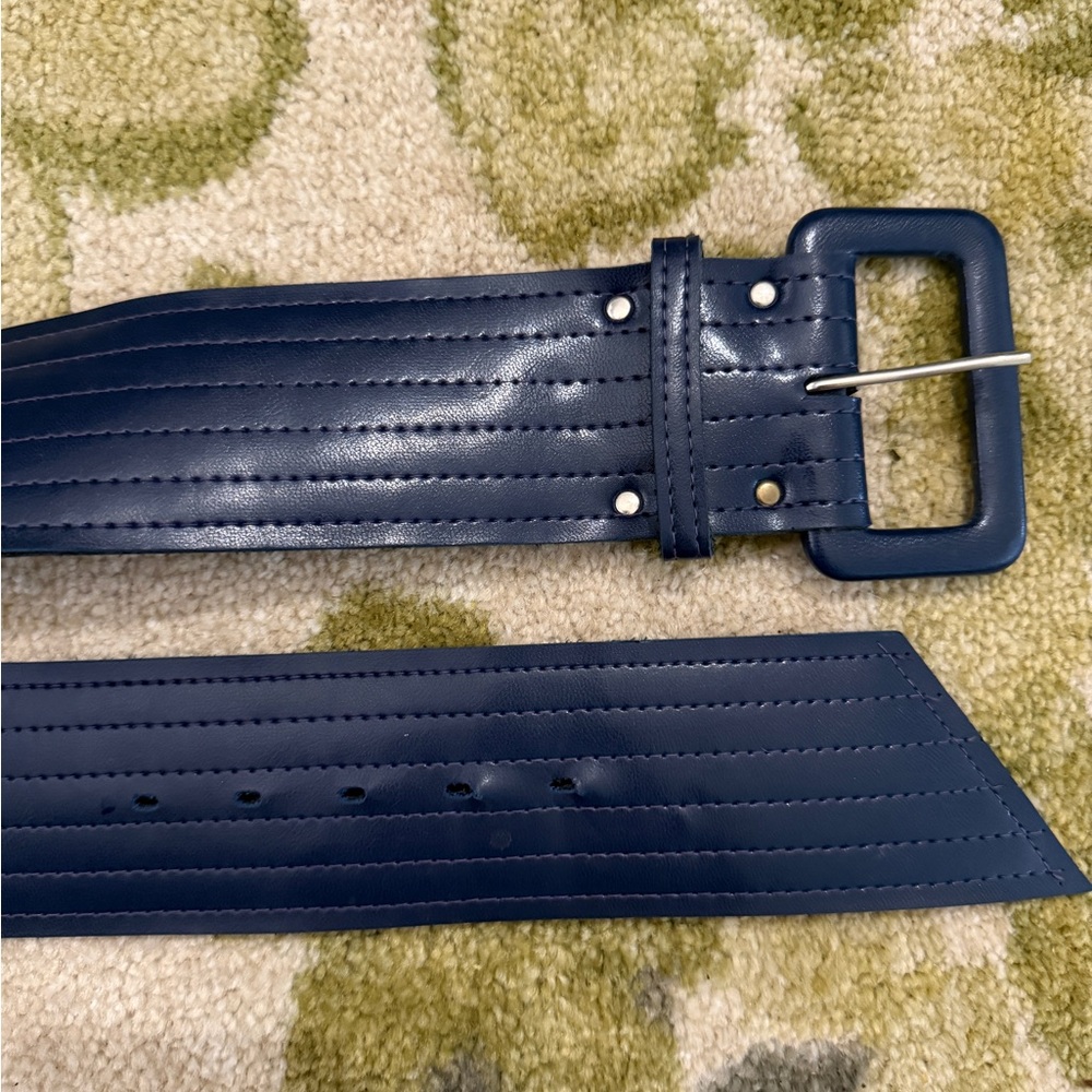 Blue Leather Belt